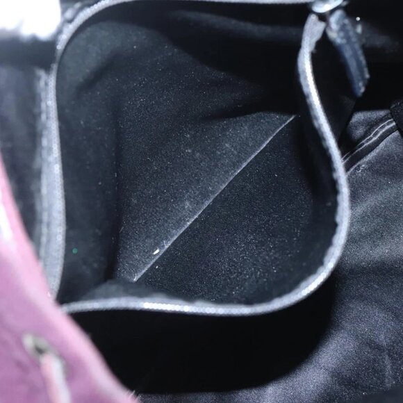 SAINT LAURENT Tote Bag Canvas Purple Silver Authentic - Picture 5 of 13